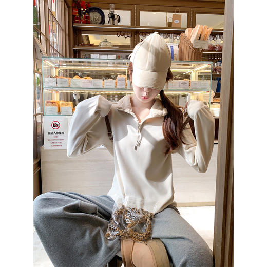 <曾小咸推荐>2.24现货秒杀 ！微信超特价！毛领半拉链立领卫衣 日常189.99 立减110 秒杀79.99！！休闲裤 秒杀79.99！！ 商品图3