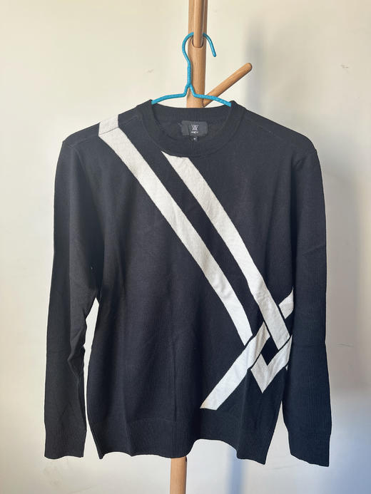 ANEW秋冬男士毛衣长袖，黑红两色可选 M121909 商品图1