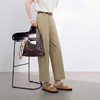 三彩2026春季新款高智感休闲裤九分裤高腰通勤西装裤卡其直筒裤M 商品缩略图1