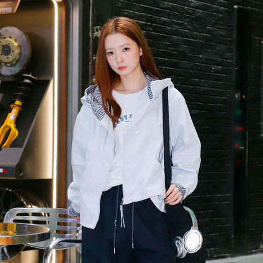 休闲时尚格子拼接连帽外套-纪念日百货门店同款169262541 商品图0