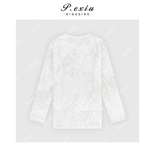 04-1潘依绣丁丁宠粉宫廷风重工刺绣款蕾丝上衣 Q45101 商品图1