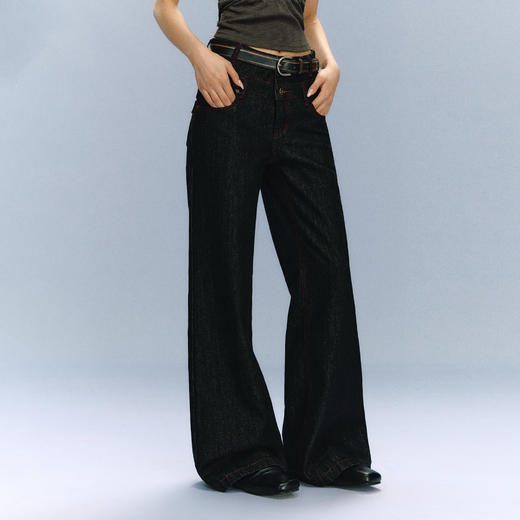 Ariseism 美式复古原牛牛仔裤女春季新款长裤子 商品图0