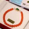 原矿保山南红珍珠手串 18k纯金 + 翡翠/古法珐琅 商品缩略图11