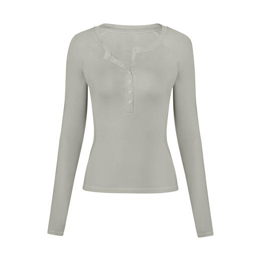 跃牌【倚窗听雨】Athena lulu羊毛瑜伽服女裸感修身插肩长袖上衣运动健身亨利衫T恤CX160 商品图1