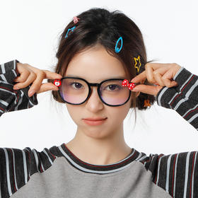 【积分兑】甜妹可爱萌趣平光镜眼镜-纪念日百货门店同款169098429