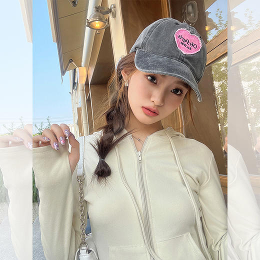 西遇连帽拉链抽绳卫衣女2026年春季新款运动风修身显瘦百搭上衣SS060140 商品图2