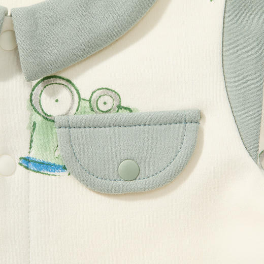 Cucutas男婴童连体服CY26SPW212绿白色调66#-80# 商品图4