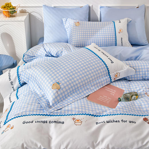 多喜爱 60S新疆长绒棉套件 Qi可Qi克-早安奇可/愿望奇克/奇克日记/奶油蜜瓜【新疆长绒棉】【缎纹工艺】【7A抗菌】【礼盒包装】 商品图11