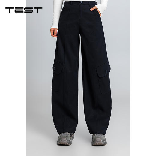 春上新百搭简约高腰宽松显瘦直筒休闲裤3261009 商品图0