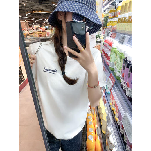 <曾小咸推荐>韩系字母印花短袖女t恤上衣 商品图2