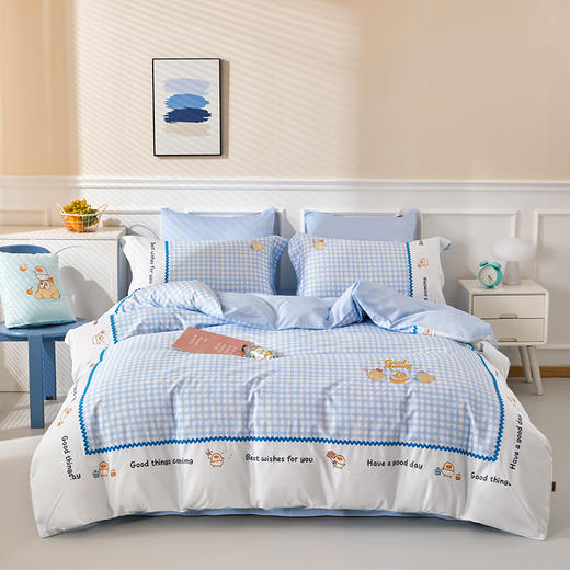 多喜爱 60S新疆长绒棉套件 Qi可Qi克-早安奇可/愿望奇克/奇克日记/奶油蜜瓜【新疆长绒棉】【缎纹工艺】【7A抗菌】【礼盒包装】 商品图9