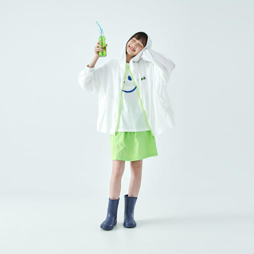 棵初26年夏季新款中大女童撞色拉链UPF50+原纱防晒休闲连帽外套 商品图4