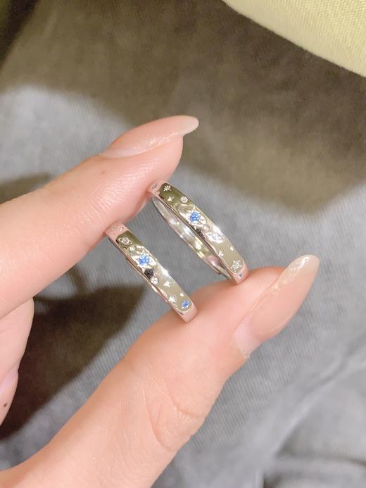 卡蒂罗KADER 银河罗盘情侣对戒925银原创独特小众设计可调节一对 百搭创意钟爱久久 好运 戒指银色 商品图3