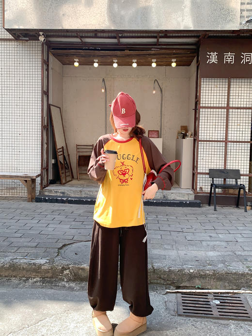 <曾小咸推荐>2.25现货秒杀 ！微信超特价！印花撞色插肩袖长袖 日常159.99 立减90 秒杀69.99！！ 商品图8