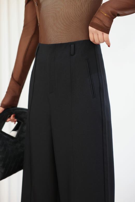 伯妮斯茵 | 知性通勤 阔腿西装裤 高腰显瘦立体剪裁 垂感西装料 职场多场景   SC1L06 商品图2