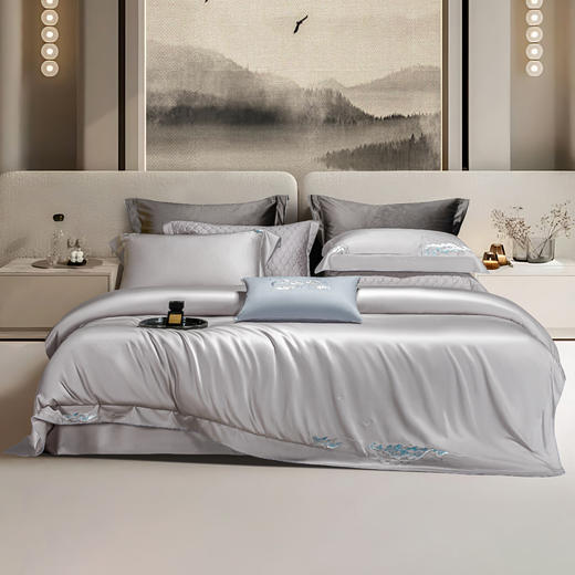 如意缎四件套-悠然海风  80S天丝棉×贡缎工艺 商品图0