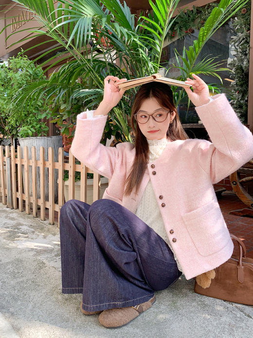 <曾小咸推荐>2.25现货秒杀 ！微信超特价！韩系毛呢小香风外套 日常329.99 立减170 秒杀159.99！！ 商品图6