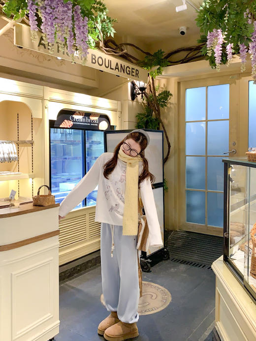 <曾小咸推荐>2.25现货秒杀 ！微信超特价！韩系可爱印花加绒长袖 日常139.99 立减80 秒杀59.99！！ 商品图7