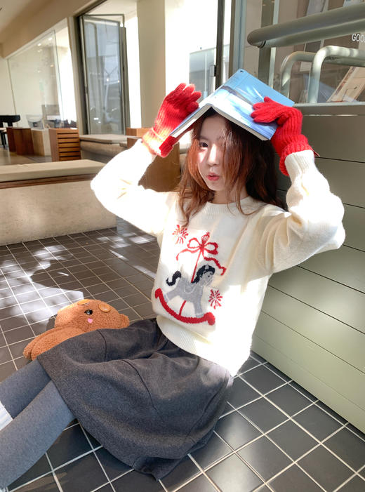 <曾小咸推荐>2.25现货秒杀 ！微信超特价！韩系刺绣毛衣 日常179.99 立减90 秒杀89.99！！ 商品图9