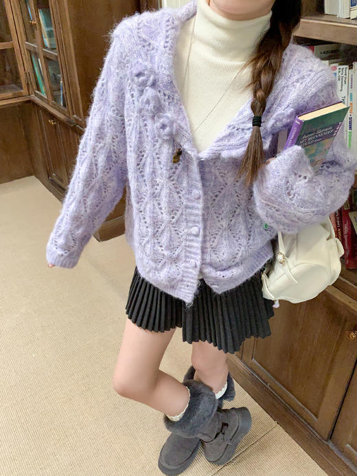 <曾小咸推荐>2.24现货秒杀 ！微信超特价！ 韩系立体钩花毛衣 日常229.99 立减130 秒杀99.99！！ 半裙 秒杀79.99！！ 商品图5