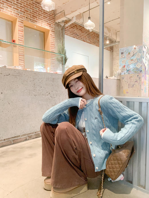 <曾小咸推荐>2.25现货秒杀 ！微信超特价！韩系麻花针织开衫 日常179.99 立减90 秒杀89.99！！ 商品图10