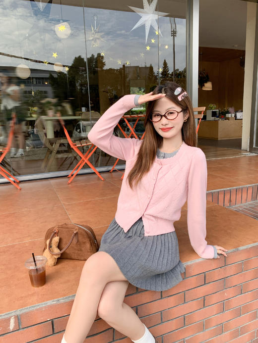 <曾小咸推荐>2.25现货秒杀 ！微信超特价！韩系假两件拼色针织开衫 日常219.99 立减130 秒杀89.99！！ 商品图14