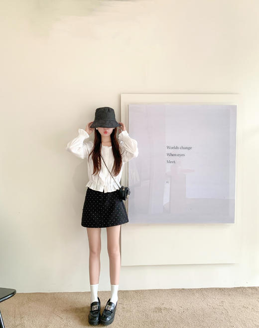 <曾小咸推荐>2.24现货秒杀 ！微信超特价！荷叶边下摆收腰长袖衬衫 日常169.99 立减100 秒杀69.99！！ 商品图9