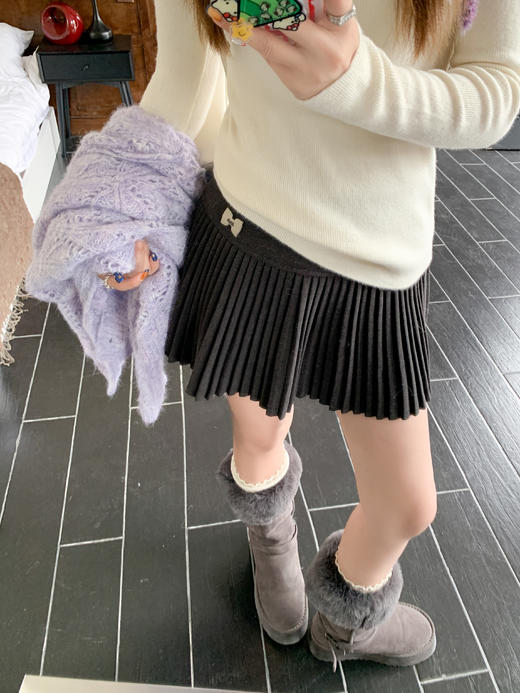 <曾小咸推荐>2.24现货秒杀 ！微信超特价！ 韩系立体钩花毛衣 日常229.99 立减130 秒杀99.99！！ 半裙 秒杀79.99！！ 商品图10