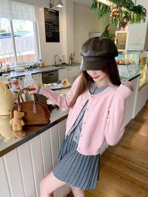 <曾小咸推荐>2.25现货秒杀 ！微信超特价！韩系假两件拼色针织开衫 日常219.99 立减130 秒杀89.99！！ 商品图13