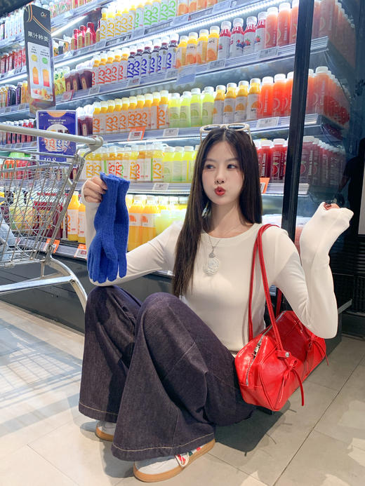 <曾小咸推荐>2.25现货秒杀 ！微信超特价！韩版花朵长袖T打底 日常119.99 立减60 秒杀59.99！！ 商品图11