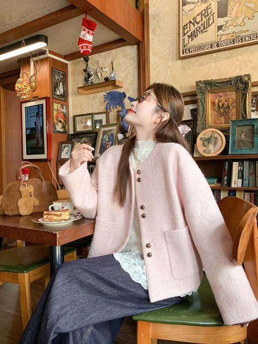 <曾小咸推荐>2.25现货秒杀 ！微信超特价！韩系毛呢小香风外套 日常329.99 立减170 秒杀159.99！！ 商品图12