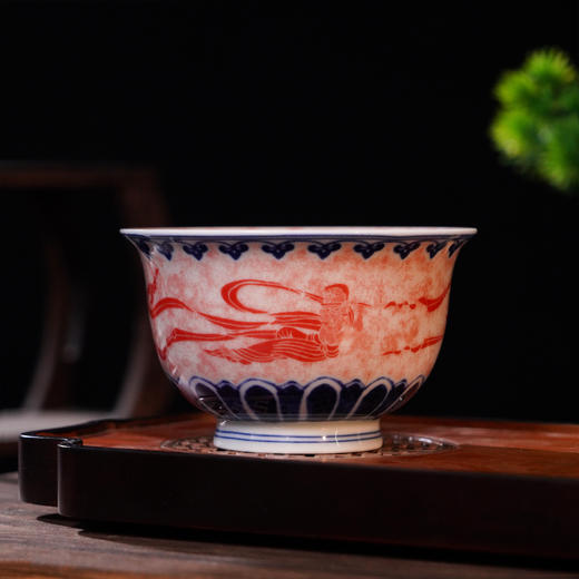 景德镇昌南珍藏敦煌飞天系列元融壶 盖碗 压手杯 一瓷承千年一盏藏飞天 商品图7