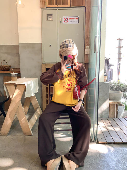 <曾小咸推荐>2.25现货秒杀 ！微信超特价！印花撞色插肩袖长袖 日常159.99 立减90 秒杀69.99！！ 商品图5