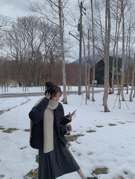 XS码 金蘑菇菇 比利时雪夜 私藏prad*羽绒/ 白鸭绒时髦简约长短款外套 商品图8