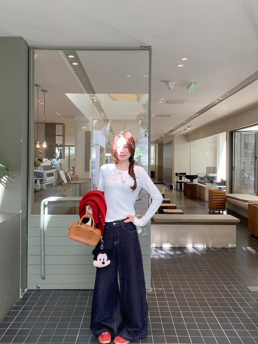 <曾小咸推荐>2.24现货秒杀 ！微信超特价！韩系蝴蝶结娃娃领长袖t恤 日常139.99 立减80 秒杀59.99！！ 商品图5