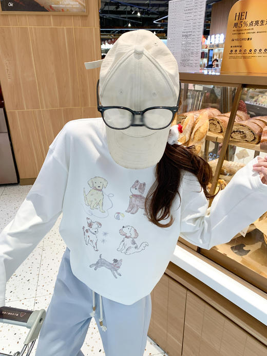 <曾小咸推荐>2.25现货秒杀 ！微信超特价！韩系可爱印花加绒长袖 日常139.99 立减80 秒杀59.99！！ 商品图13