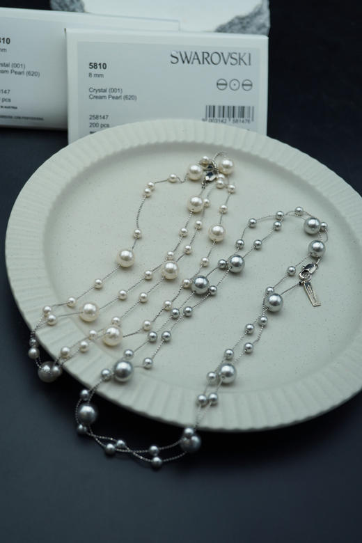 意大利小众设计师taborello满天星珍珠项链耳环 商品图1