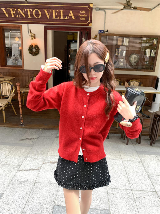 <曾小咸推荐>2.7现货秒杀 ！微信超特价！4色韩系圆领毛衣开衫 日常149.99 立减70 秒杀79.99！！ 商品图5