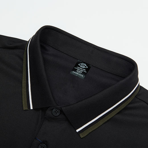 【桑蚕丝】德鲨鲨鱼夏季新款短袖POLO衫男休闲撞色翻领T恤 商品图3