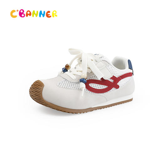 千百度2026春季童鞋轻质耐磨组合鞋面耐穿耐踢德训鞋A26161021 商品图0