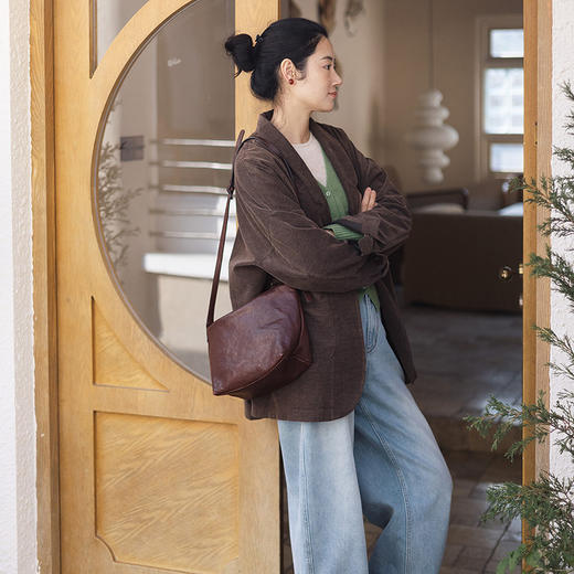 绽放033朵/桑蚕丝匹马棉灯芯绒帅气休闲西装外套女春百搭新款上衣 商品图3