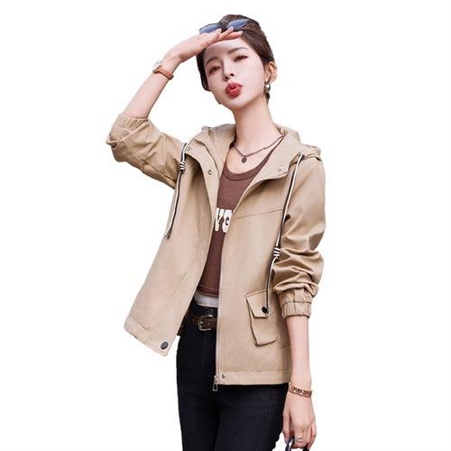 丁摩 春装外套女新款气质连帽显瘦上衣休闲夹克5ZF-172 商品图4