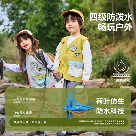 [轻量防泼水]嘟嘟家儿童马甲春秋户外宝宝工装背心外穿男童上衣潮F6ABX012 商品图2