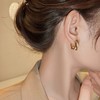春节不打烊【明星同款❗️高级质感】赵露思同款美拉德圈圈耳环女高级感耳圈金色耳钉新款秋冬耳饰。jd 商品缩略图1