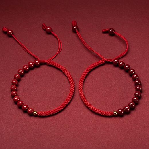 丁摩 正品朱砂【万事顺利】手链手绳女男本命年红绳情侣礼物5ZF-D2337 商品图1
