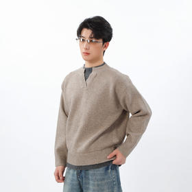 含羊毛假两件小V领毛衣-纪念日百货门店同款169450576