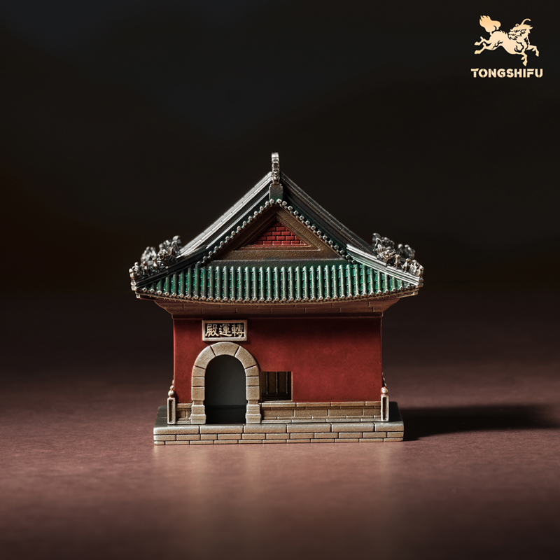 铜师傅 见微系列《武当联名升运殿》客厅铜建筑摆件 家居工艺品