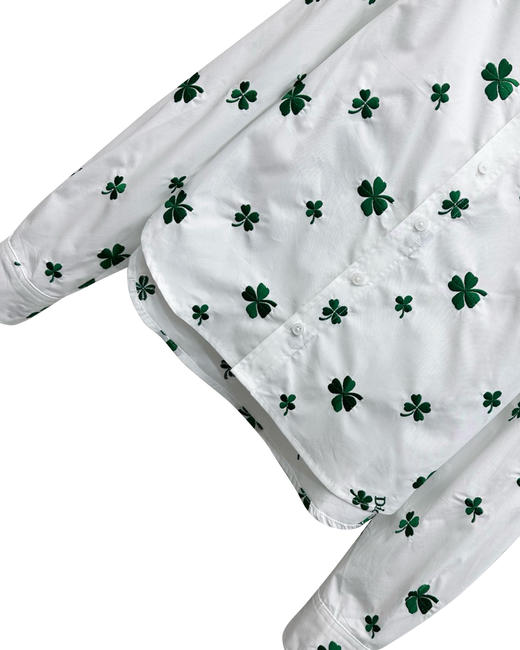 女款四叶草刺绣长袖衬衫 可配套装ba010 商品图2