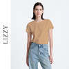 LIZZY夏季新款优雅时尚圆领百搭通勤纯棉舒适女上衣T恤8153 商品缩略图0