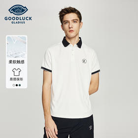 德鲨鲨鱼男装短袖撞色翻领T恤2026夏新款休闲打底POLO衫男